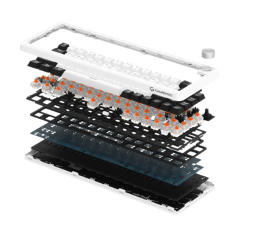 Бездротова механічна клавіатура GamePro Asgard Valhalla  (MK210W Pro) 65% QLAB orange switches