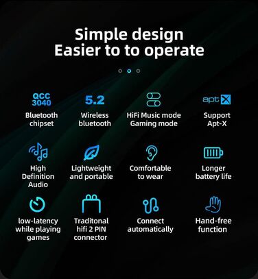 Модуль CCA KZ AZ09 PRO, кабель для навушників IEM, бездротовий AptX, водонепроникний, з мікрофоном