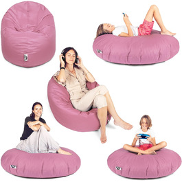 В 1 Функція Крісло-мішок для сидіння Крісло-мішок - рожевий - діаметр 125 см у 25 кольорах і 3 різних розмірах Розміри - повністю заповнені, 2