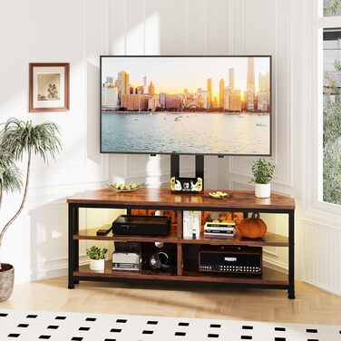 Кутова тумба під телевізор Dripex з кріпленням та LED підсвіткою 106 см