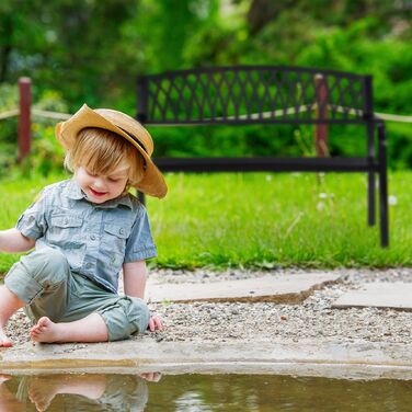 Relaxdays Чорна Садова Лавка