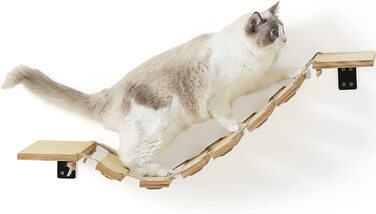 Гамак для кішок FUKUMARU, місток для кішок 32 см і лежак для кішок для подіуму своїми руками, стінка для скелелазіння і стінка для кішок для більшості кошенят, середніх і великих кішок