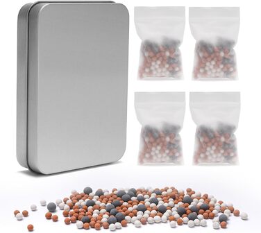 Набір мінеральних перлин YEAUPE для душу: фільтр від накипу, антибактеріальний ефект, мінералізація, pH-нейтральний. 4 шт.