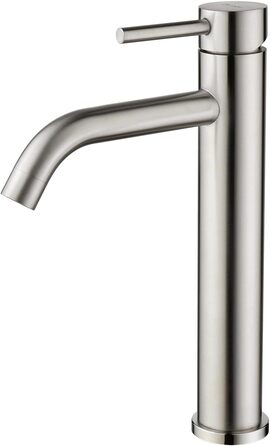 Змішувач для умивальника Decaura, хром, нержавіюча сталь, однорідний, висота виливу 250 мм, для накладної раковини