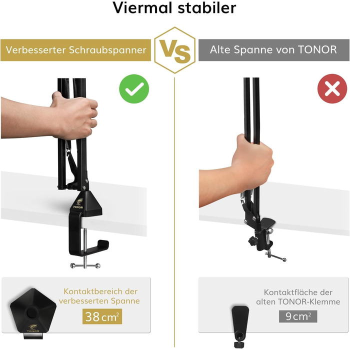 Стойка для мікрофона TONOR з кріпленням 