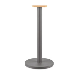 Тримач для паперових рушників Alessi Mattina BG05 R, сталь з епоксидним покриттям та бамбукова ручка, темно-сірий