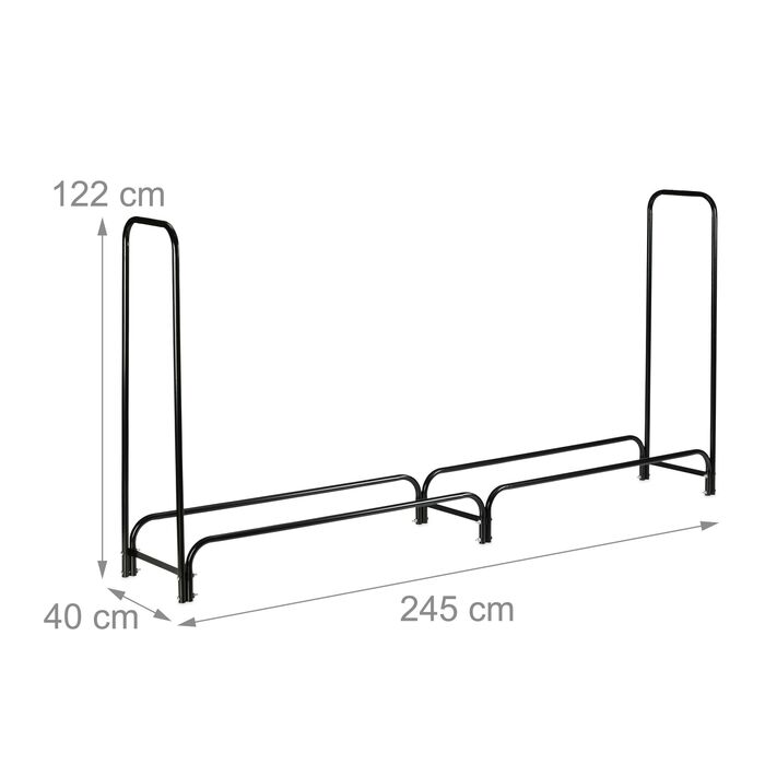 Стильна полиця для дров Relaxdays з металу