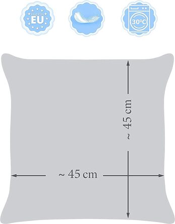 Набір з 4 декоративних подушок з наповнювачем і чохлом Декоративне оформлення балкона Диван Диван Прикраса подушки для вітальні 20x20 дюймів (45x45, набір 03)