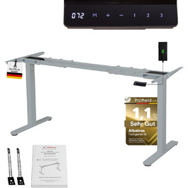 Електричний регульований стіл Albatros Lift S5: металеве підрамник, підставка для столу, ніжки для столу, 120 кг, для широких стільниць 2м