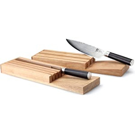 Ножовий блок для ящика з каучукового дерева, тримач для ножів, висувний ящик ножовий блок для 5 ножів, Розмір 39 x, 30518
