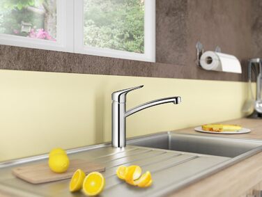 Змішувач для кухні Hansgrohe Ecos M, хромованого кольору, середній, сріблястий