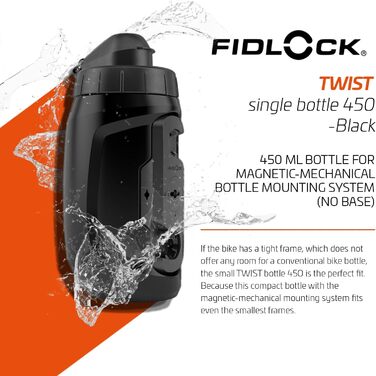 Пляшка для води Fidlock з роз'ємом Twist Black Розмір 450 мл Чорна 450 мл