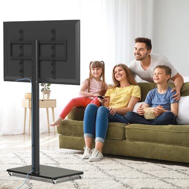 Підставка для телевізора на колесах, регульована по висоті, для екранів 42-70 дюймів, до 40 кг, VESA 600x400 мм