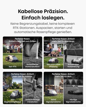 Робот-газонокосилка Eufy E15 без дроту, для саду до 800 м², TrueVision, Smart-навігація, уникнення перешкод, керування через додаток