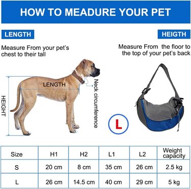 Сумка для собак DMSL Рюкзак для собак сумка для перенесення Переноска для маленьких собак і кішок-для забезпечення безпеки і комфорту вашого вихованцяможе перевозити менше 5 кг, 37 х 29 х 25 см (L розмір (менше 5 кг), синій)