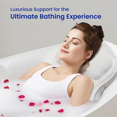 Подушка для ванни, швидковисихаюча, велика сітчаста подушка для тіла, з мішком для білизни та петелькою, біла