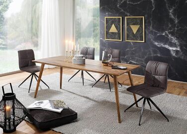 Стіл для їдальні FineBuy Sheesham, масив дерева, стиль кантрі, на 4-6 осіб