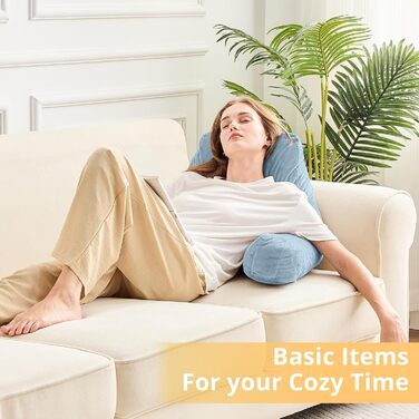 Підкуштунок Sasttie з велюровою спинкою, подушка для підтримки спини для дорослих з підлокітниками, для читання в ліжку, на дивані, на підлозі, в гуртожитку.