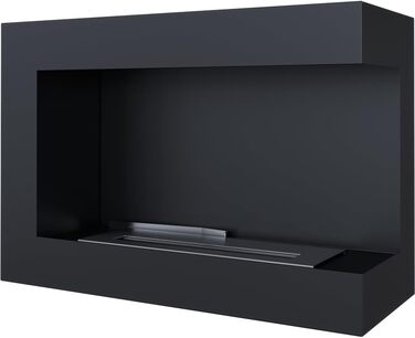 Камін 600x280мм Камін з лівою стінкою Ethanol Black Кутовий камін (700x280мм)