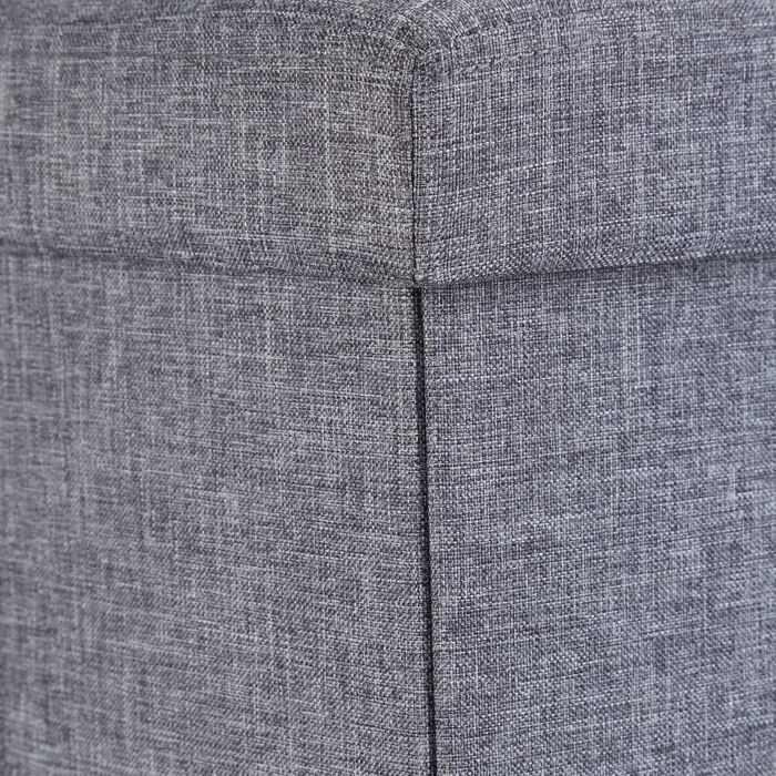 Relaxdays Складний табурет з місцем для зберігання, льон