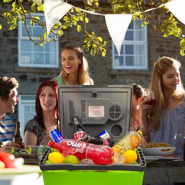 Термобокс-холодильник електричний 30л Gora Grey/Gilmo Green для авто, кемпінгу, пікніка