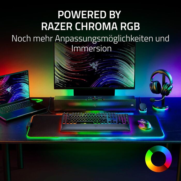 Підставка для навушників Razer Base Station V2 Chroma (Mercury) з USB-хабом та RGB-підсвічуванням (7.1 Surround Sound, білий колір)