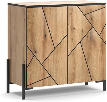 Комод з 2 шухлядами Vicco Hatto, 124 x 69.6 см, дуб