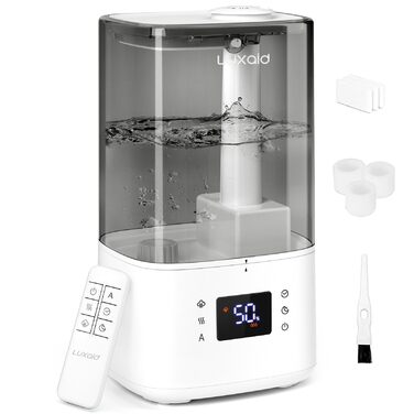 Зволожувач повітря Luxaid HU-802 4.5л з пультом, гігростатом та таймером для спальні та великих приміщень. Тихий зволожувач для дитячої кімнати.