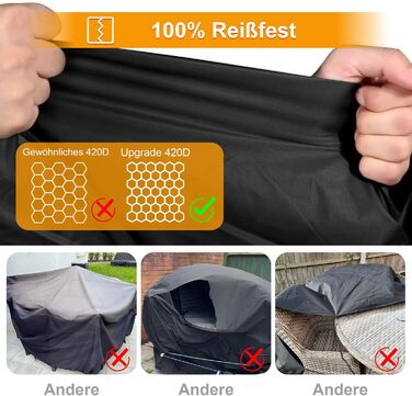 Чохол для сауни/лаунж-меблів Kipiea L-подібної форми, водонепроникний, 420D, захист від вітру, 250x250x85x78 см