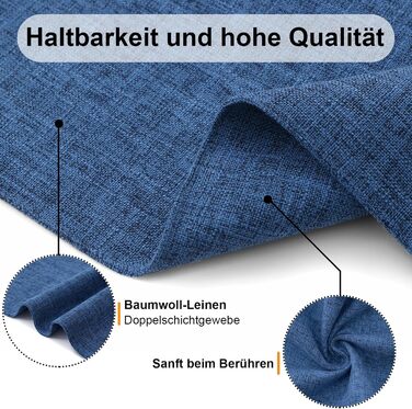 Тканинні серветки на стіл Homaxy, 4 шт., блакитні, миючі, термостійкі, антиковзаючі, двосторонні