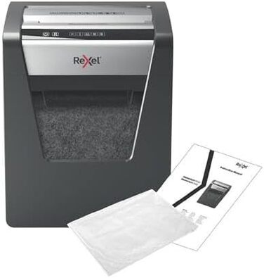Шредер Rexel Momentum X308: безпечний знищення документів (P3), 15л контейнер, чорний