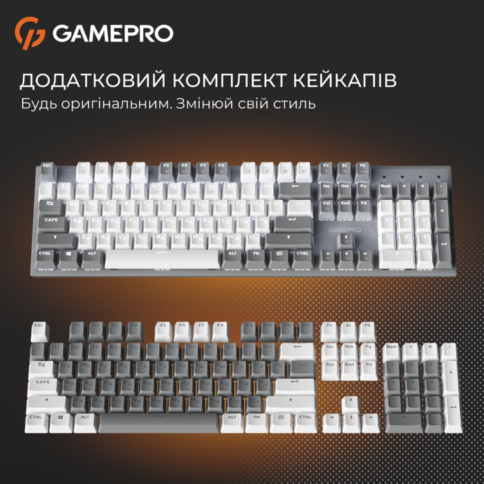 Дротова механічна клавіатура GamePro Genesis Metallic (MK144G) 100% Red switches