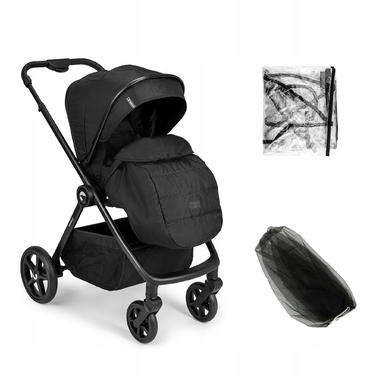 Дитячий прогулянковий візок Kidnort Älskar, чорний, алюмінієвий, до 22 кг, складаний