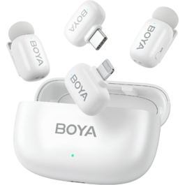 Бездротовий петличний мікрофон BOYA mini-13 Type-C/Lightning White