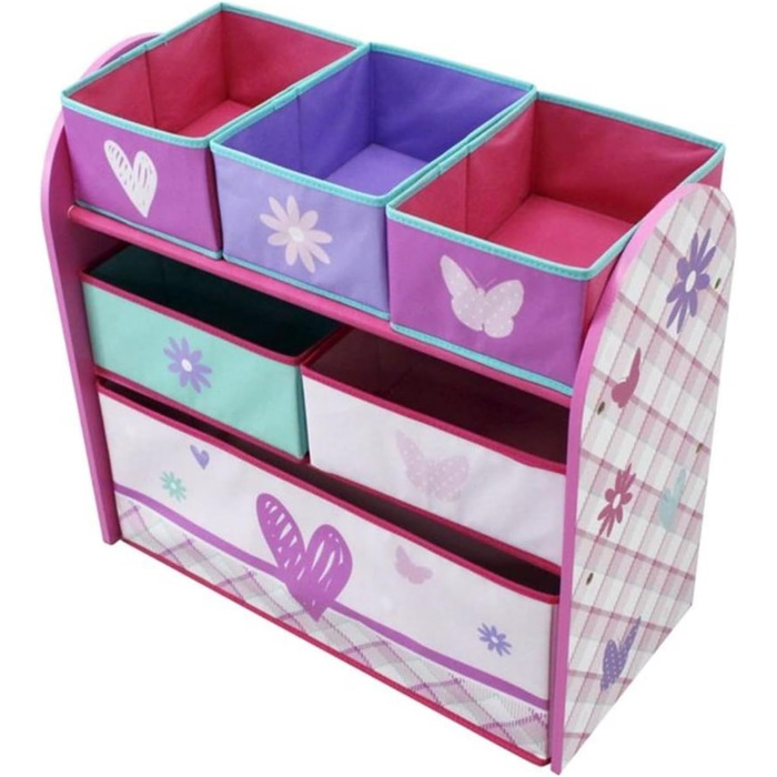 Шафа для зберігання на полицях Коробка для іграшок-метеликів 6 тканинних коробок
