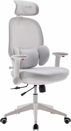 Крісло офісне MUSSO T30 ергономічне, регульоване, сітка, сіре