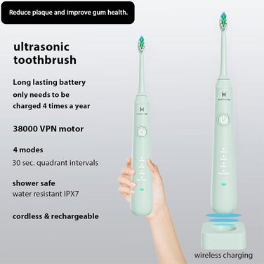 Набір для догляду за порожниною рота: зубна щітка, зубна нитка та засіб для іригації, для здоров'я ясен та чистоти зубів (світло-зелений)