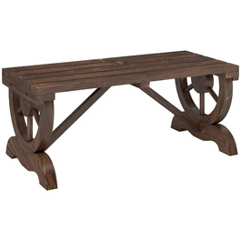 Садова лавка Outsunny Wood Атмосферостійка 98 x 50 x 39.5 см, Сільська лавка для садових меблів, міцна та стильна