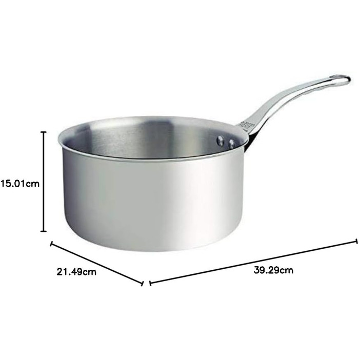 Набір каструль De Buyer Affinity 3 шт. з нержавіючої сталі 5-шарова, 16/18/20 см - 3706.01