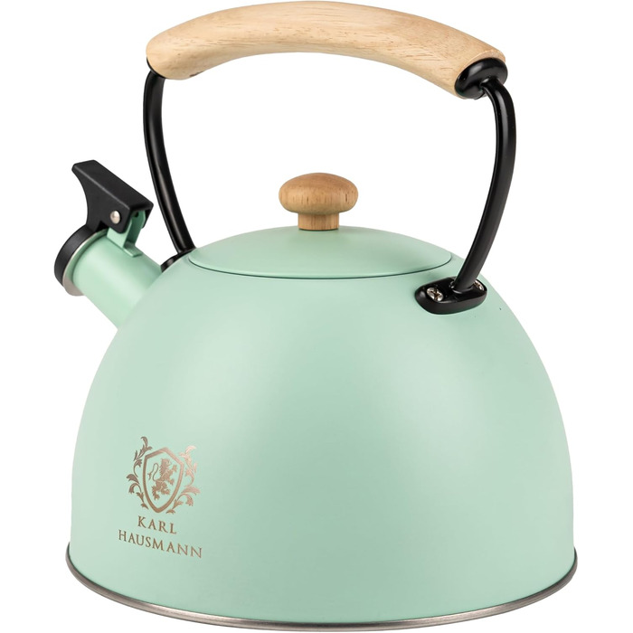 Електричний чайник Karl Hausmann 2.5L з автоматичним свистком - нержавіюча сталь, для Induktion, Gas та Electric плит