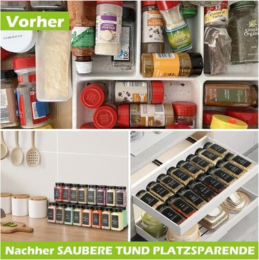 Набір контейнерів для спецій на 30 штук з мірками та вологостійкими етикетками, 120 мл, чорний, з кришками