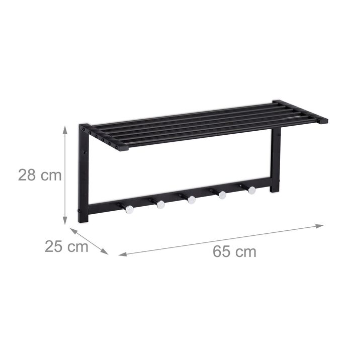 Настінна вішалка Relaxdays з полицею