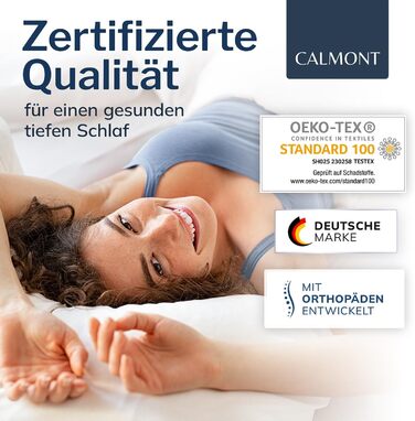 Ортопедична подушка Calmont для всіх типів сну | Подушка для підтримки шиї | З піною Memory Foam | Подушка для зняття болю в шиї (Біла)