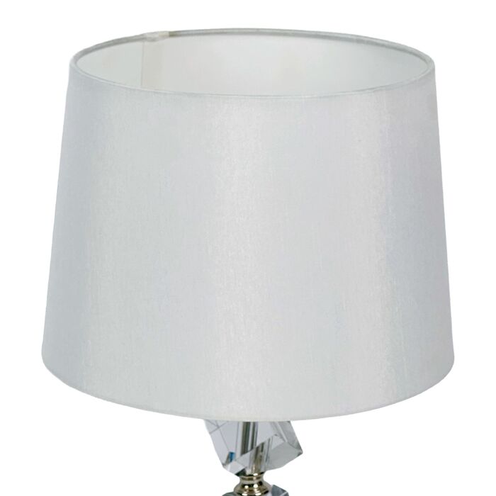 Настільна лампа Relaxdays з кришталевим декором та шовковим абажуром