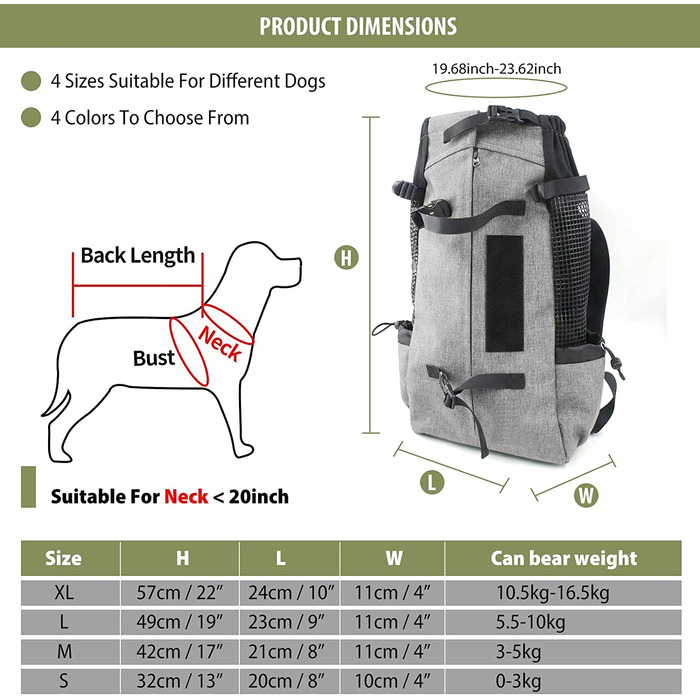 Сумка для перенесення собак PETCUTE М до 10 кг сіра