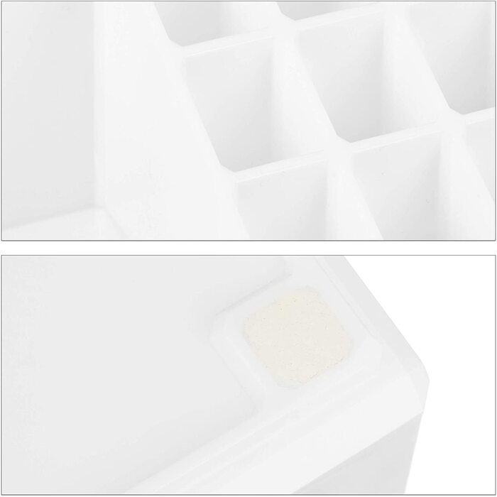 Органайзер для макіяжу маленький, шафа для макіяжу з 2 предметів з 3 шухлядами, стійка для косметики, що штабелюється, білий 1 білий 19 x 23,5 x 14 см, 1 шт.