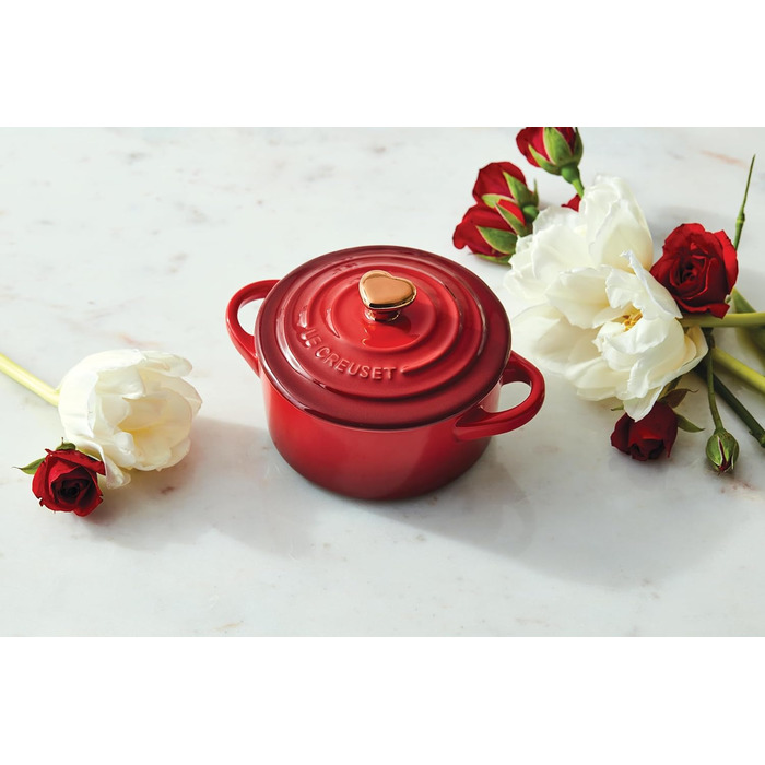 Кокотниця Le Creuset Mini, кераміка, 237 мл, золотий ручка (Піч)