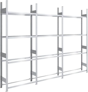 Стеляж для шин PROREGAL PROEGAL – німецька якість, 200x100x43 см, 3 яруси, вантажопідйомність 150 кг, до 5 шин на ярус