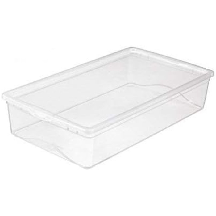 Сонцезахисний посуд 3 x Omega Clearbox з кришкою - 19 літрів - 590 x 330 x 125 мм - прозорий