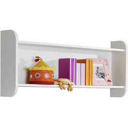 Настінна полиця Rauch Mbel Kate Regal білого кольору, служить додатковим місцем для зберігання в дитячій кімнаті, ШхВхГ 99x48x20 см